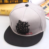 Korean Letter Embroidery Flat Cap